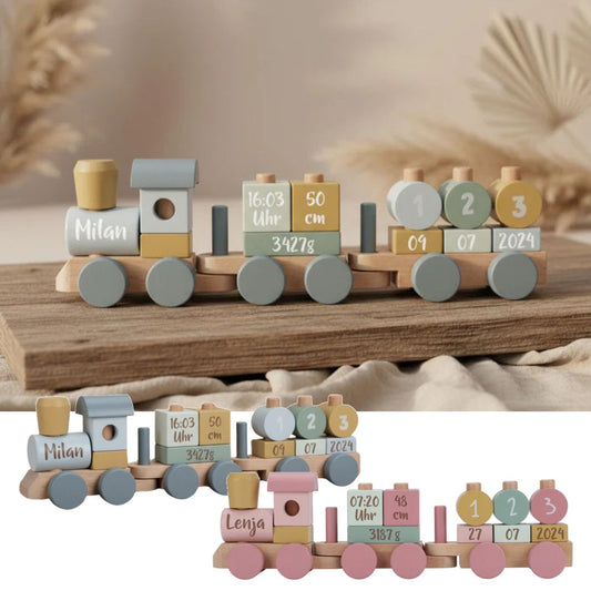 名入れ・誕生日入れ　トレインブロック　リトルダッチ