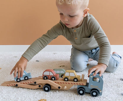 Little Dutch　トランスポーター&ミニカーセット｜名入れ　知育玩具
