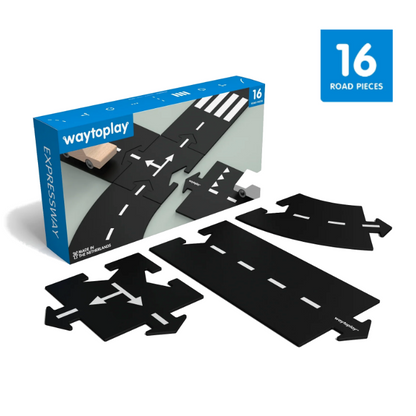 waytoplay　ハイウェイ 道路セット　16ピース｜柔らかく防水・室内外で遊べる