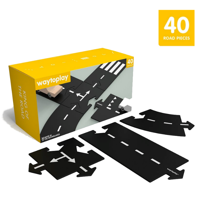 waytoplay　ハイウェイ 道路セット　40ピース｜柔らかく防水・室内外で遊べる