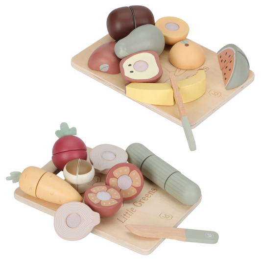 Little Dutch  木製カッティング野菜・フルーツセット ｜名前・誕生日入れ　おままごと
