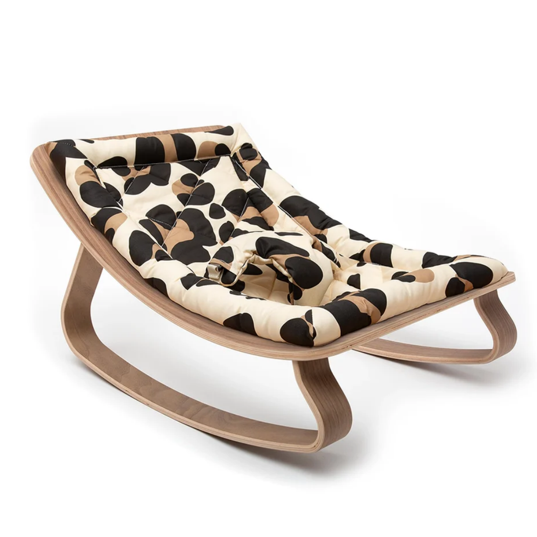 Charlie Crane ベビーバウンサー｜Babywippe LEVO Walnut｜ Leopard