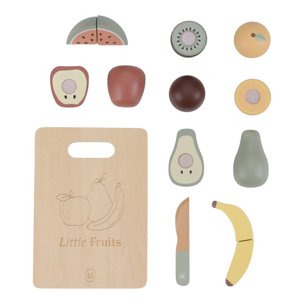 Little Dutch  木製カッティング野菜・フルーツセット ｜名前・誕生日入れ　おままごと