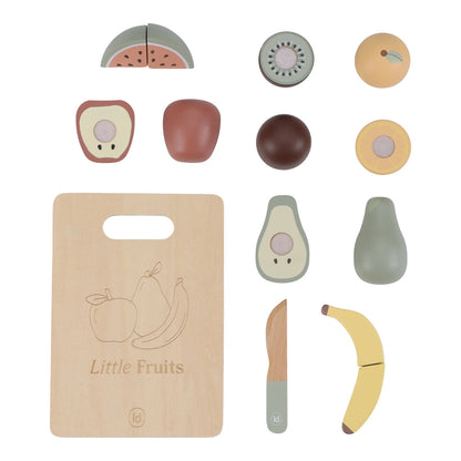 Little Dutch  木製カッティング野菜・フルーツセット ｜名前・誕生日入れ　おままごと