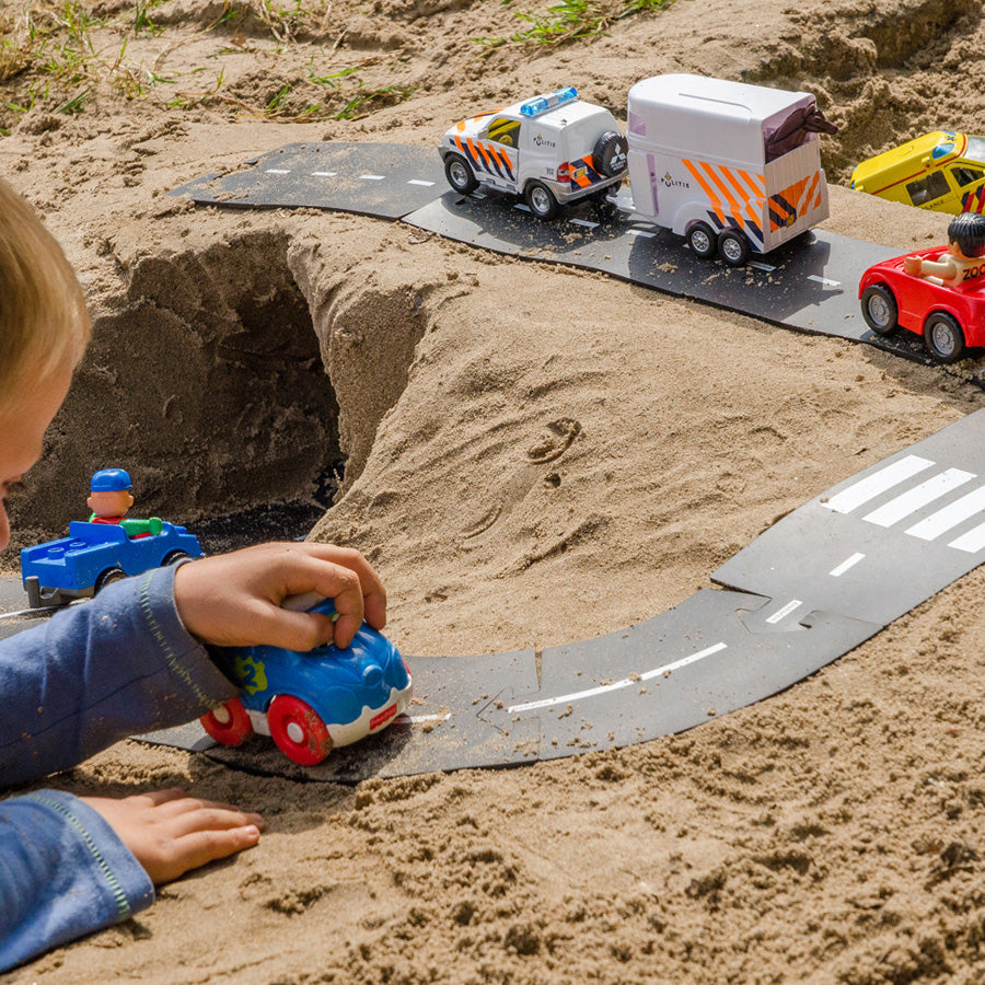 waytoplay ハイウェイ 道路セット 12ピース｜柔らかく防水・室内外で